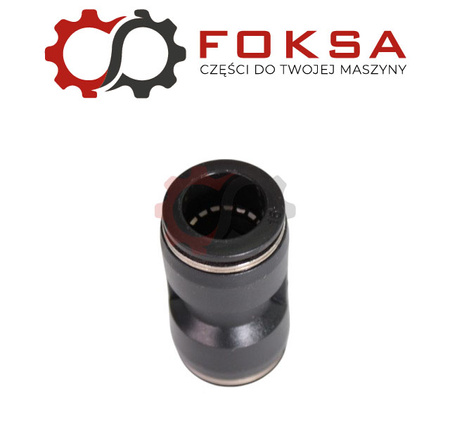 Szybkozłącze plastikowe tekalanu proste Fi 16mm, czarne