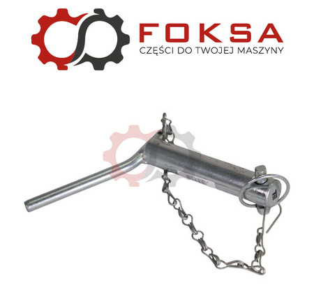 Sworzeń zaczepu z zagiętym uchwytem z łańcuchem