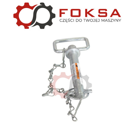 Sworzeń zaczepu z zawleczką i łańcuchem