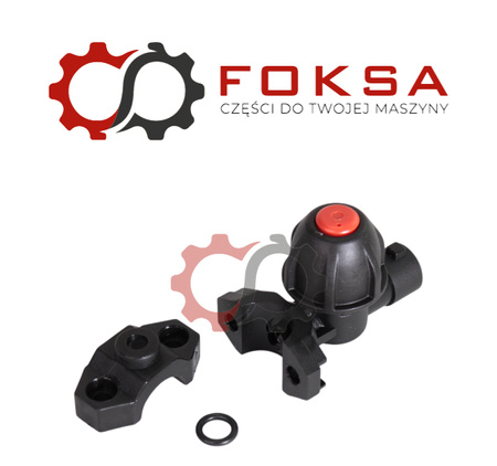 Arag - pojedyncze mocowanie rozpylacza z obejmą montażową na rurę 1/2", 21mm, otwór 10mm, w komplecie membranowy zawór zwrotny EPDM