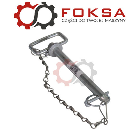 Sworzeń zaczepu z zawleczką i łańcuchem