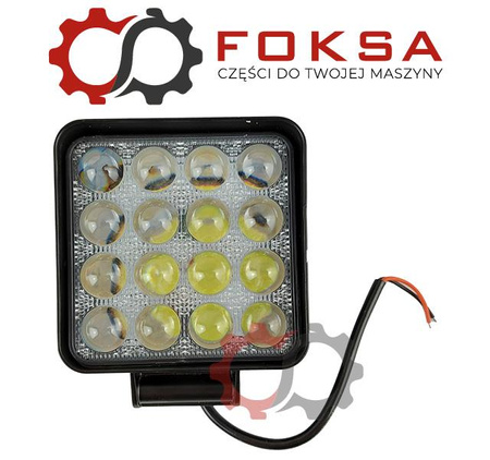 Lampa robocza kwadratowa 16 LEDx3W 3000Lm (światło roproszone)