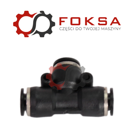 Szybkozłącze plastikowe tekalanu trójnik T Fi 5mm, czarne