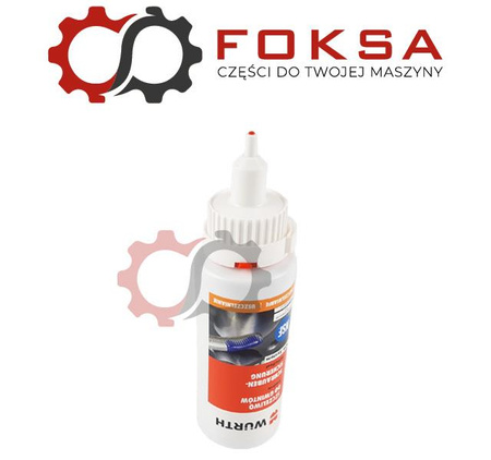 Klej / Preparat do osadzania śrub - średnia moc - niebieski 50ml WURTH