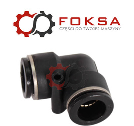 Szybkozłącze plastikowe tekalanu kolanko Fi 15mm, czarne