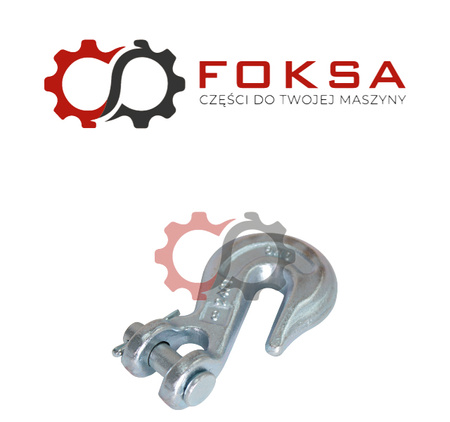 Hak sworzniowy 5/16" ocynk, do łańcucha 8mm, 1700kg