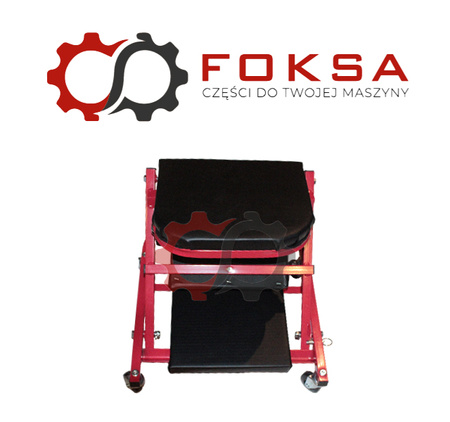 Leżanka warsztatowa 6-kołowa, 2w1 - leżanka + krzesełko