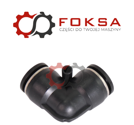 Szybkozłącze plastikowe tekalanu kolanko Fi 16mm, czarne