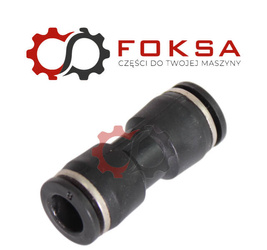 Szybkozłącze plastikowe tekalanu proste Fi 8mm, czarne