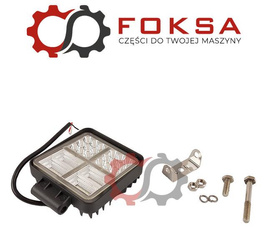 Lampa robocza diodowa - kwadrat, 38 LEDx0,5W, 1900Lm,