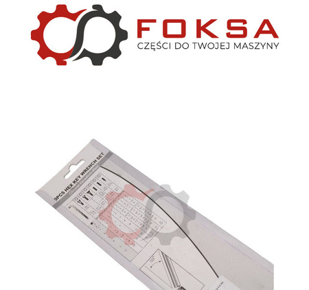 Zestaw kluczy imbusowych typu HEX