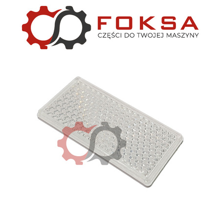 Odblask biały prostokątny