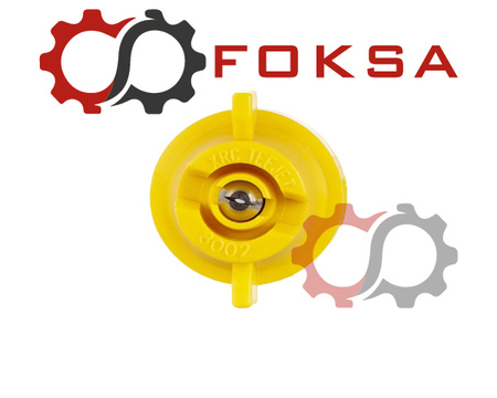 TeeJet Rozpylacz / Dysza płaskostrumieniowa XRC 80°, żółta, stal szlachetna