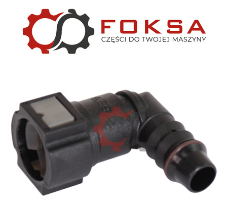 Szybkozłącze przewodu paliwowego z oringiem (tekalan) kąt 90, przewód 9,89mm, 10