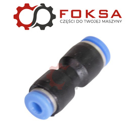 Szybkozłącze plastikowe tekalanu proste Fi 6mm / 4mm, czarne