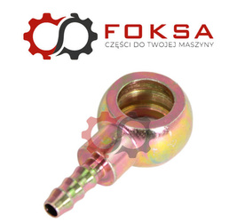 Końcówka oczkowa przewodu paliwowego Fi 12mm, wąż 6mm