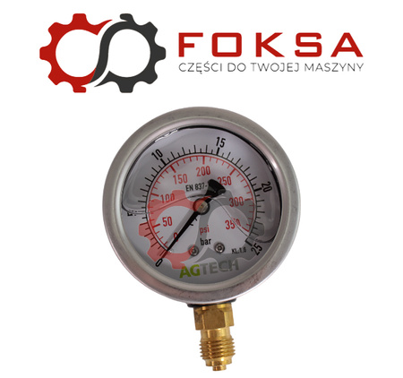 Manometr glicerynowy 0-25bar