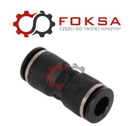 Szybkozłącze plastikowe tekalanu proste Fi 9mm, czarne