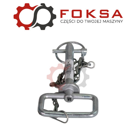 Sworzeń zaczepu z zawleczką i łańcuchem