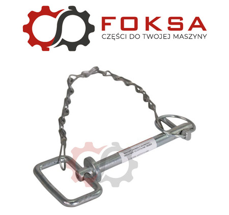 Sworzeń zaczepu z zawleczką i łańcuchem