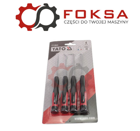 Zestaw haczyków do demontażu uszczelniaczy 4 szt. YATO