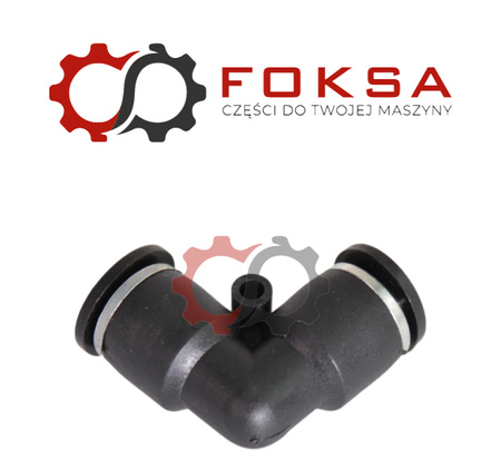 Szybkozłącze plastikowe tekalanu kolanko Fi 8mm, czarne