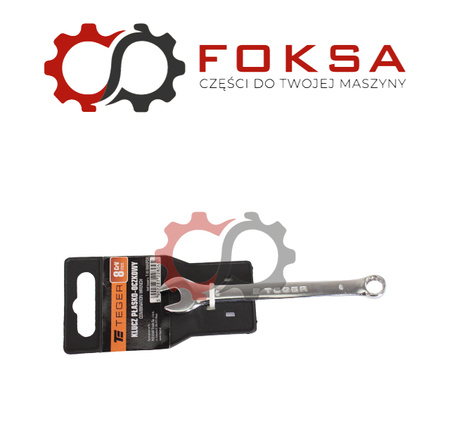 Klucz płasko-oczkowy 8 mm / TEGER