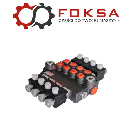 Rozdzielacz hydrauliczny 4 sekcyjny sterowany elektrycznie