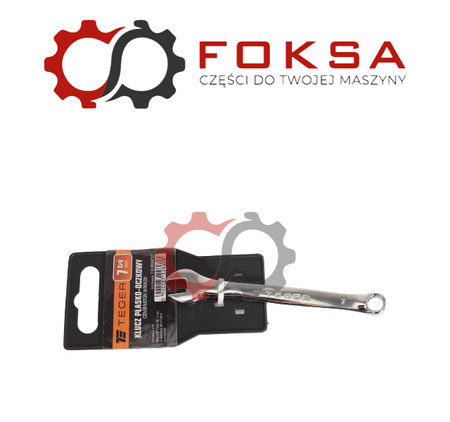 Klucz płasko-oczkowy 7 mm / TEGER