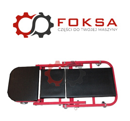 Leżanka warsztatowa 6-kołowa, 2w1 - leżanka + krzesełko