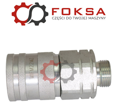 Szybkozłącze hydrauliczne suchoodcinające gniazdo