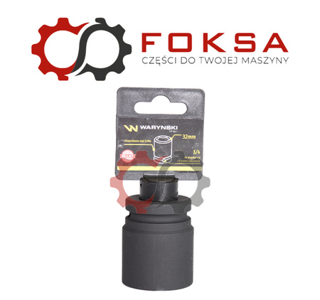 Nasadka udarowa sześciokątna 3/4", 32mm