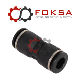 Szybkozłącze plastikowe tekalanu proste Fi 9mm, czarne