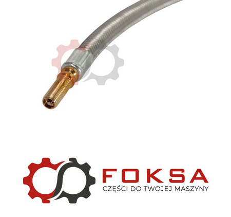 Przedłużka do pompowania kół - elastyczna, oplot - dł. 210mm