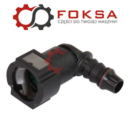 Szybkozłącze przewodu paliwowego z oringiem (tekalan) kąt 90, przewód 9,89mm, 8,