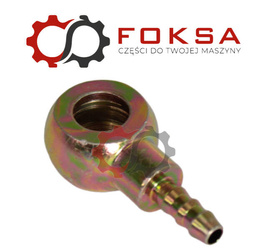 Końcówka oczkowa przewodu paliwowego Fi 10mm, wąż 6mm