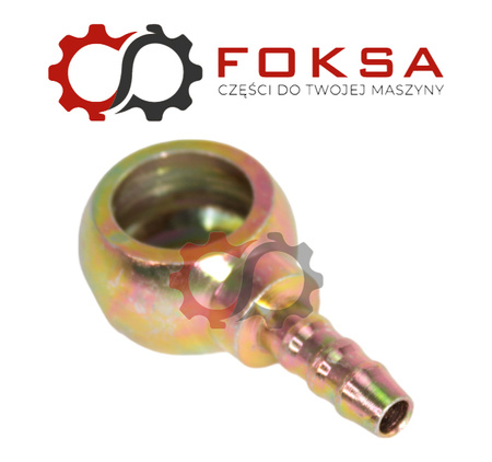 Końcówka oczkowa przewodu paliwowego Fi 16mm, wąż 8mm