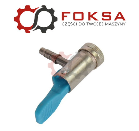 Końcówka do pompowania 6mm kątowa - plastikowy zacisk