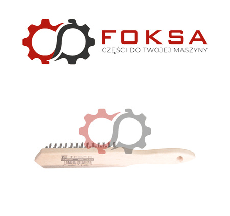 Szczotka druciana - drut stalowy - 4 rzędowa TEGER