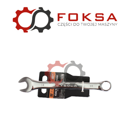Klucz płasko-oczkowy 14 mm / TEGER