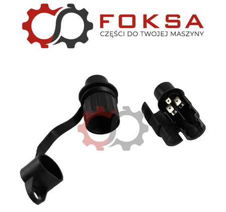 Wtyczka elektryczna przewodu 3 piny plastikowa