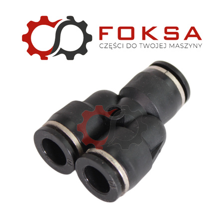 Szybkozłącze plastikowe tekalanu trójnik Y Fi 10mm, czarne