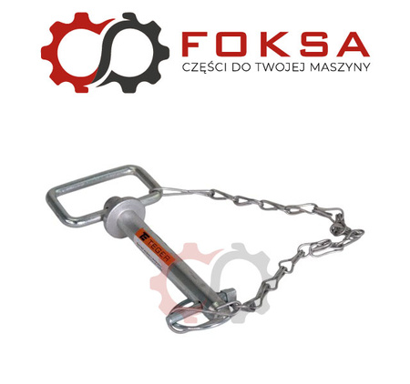 Sworzeń zaczepu z zawleczką i łańcuchem