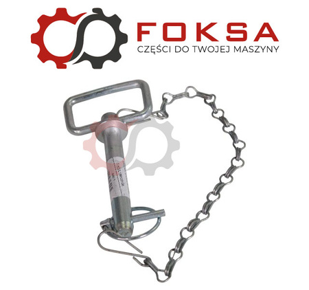 Sworzeń zaczepu z zawleczką i łańcuchem