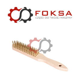 Szczotka druciana - drut mosiądzowany - 4 rzędowa TEGER