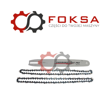 Zestaw prowadnica łańcucha pilarki + dwa łańcuchy PRO CUT