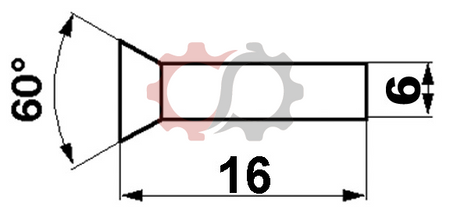 Nit płaski 6x16mm 0,5 kg - ok. 120 szt