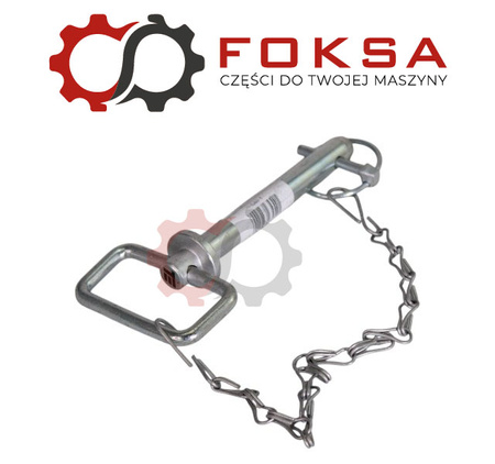Sworzeń zaczepu z zawleczką i łańcuchem