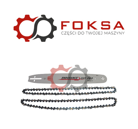 Zestaw prowadnica łańcucha pilarki + dwa łańcuchy PRO CUT